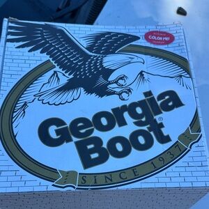 Georgia Boot Box with Eagle and Gold Accents